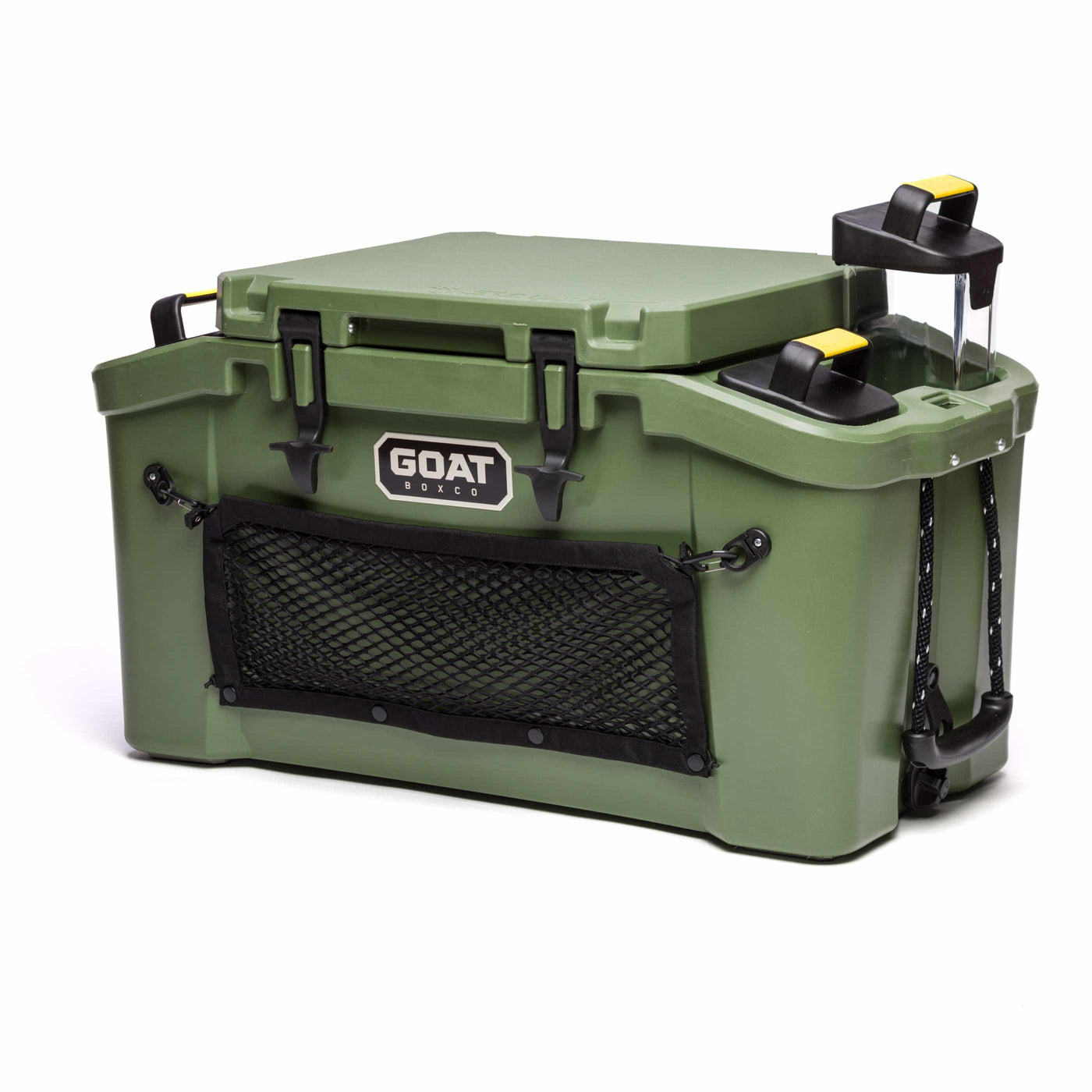 GOAT HUB 50 — 50-Quart Rotomolded Cooler with Built-In Dry Storage