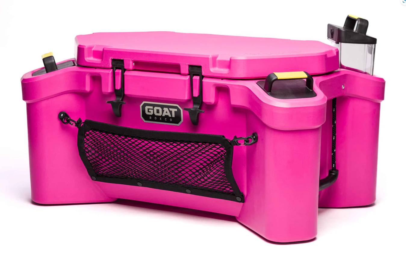 GOAT HUB 70 | 70-Quart Rotomolded Cooler with Built-In Dry Storage