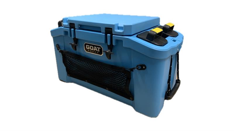 GOAT HUB 50 — 50-Quart Rotomolded Cooler with Built-In Dry Storage
