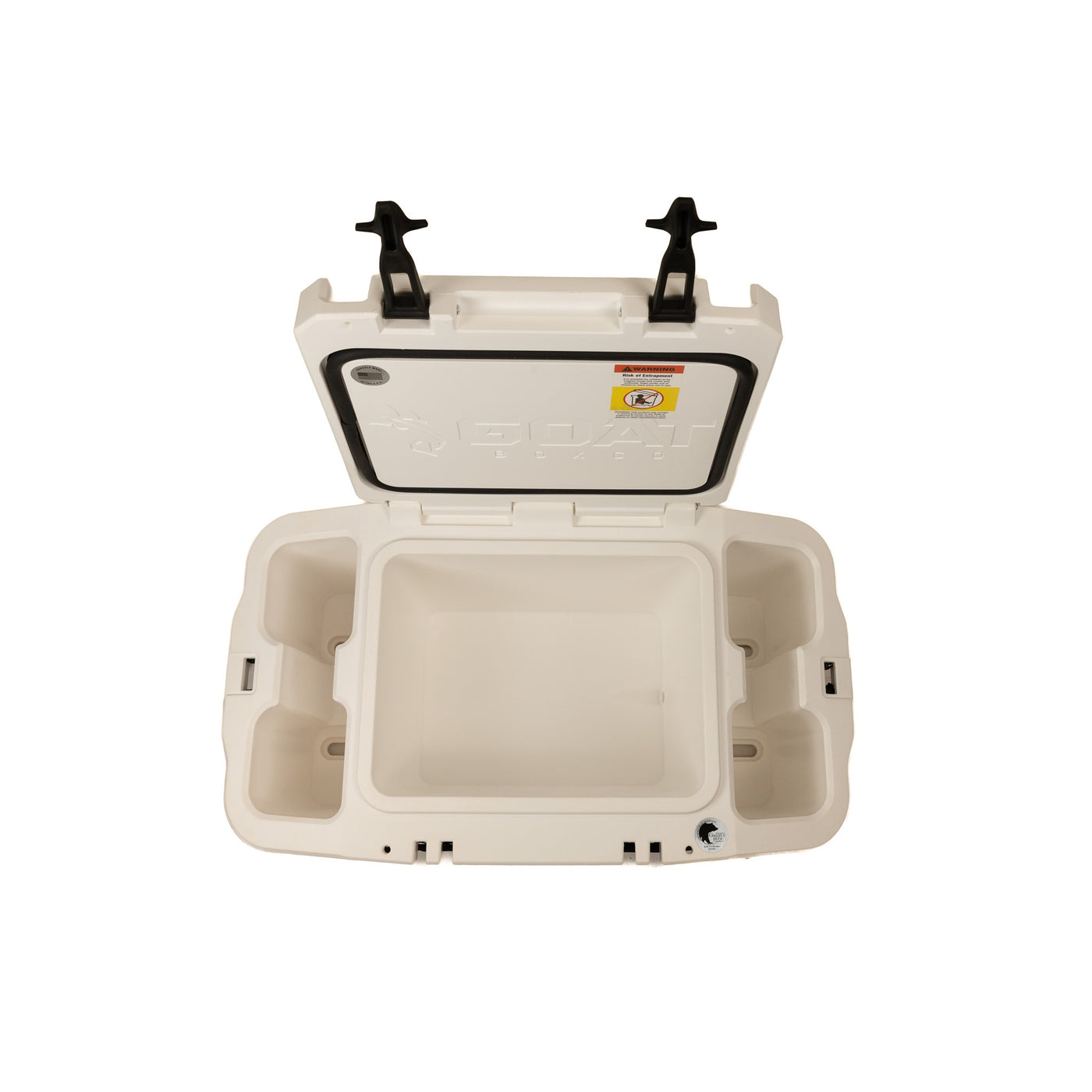 GOAT HUB 50 — 50-Quart Rotomolded Cooler with Built-In Dry Storage