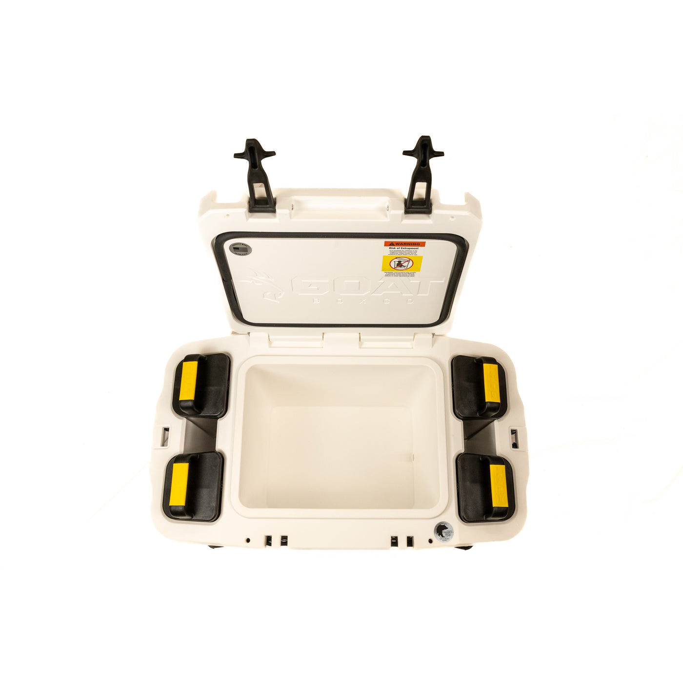 GOAT HUB 50 — 50-Quart Rotomolded Cooler with Built-In Dry Storage