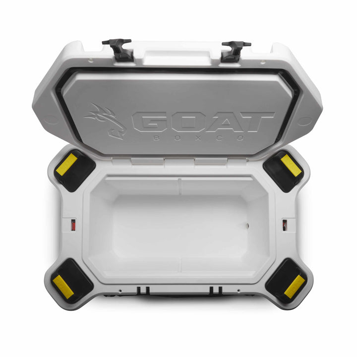 GOAT HUB 70 | 70-Quart Rotomolded Cooler with Built-In Dry Storage